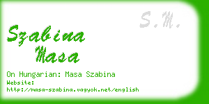 szabina masa business card